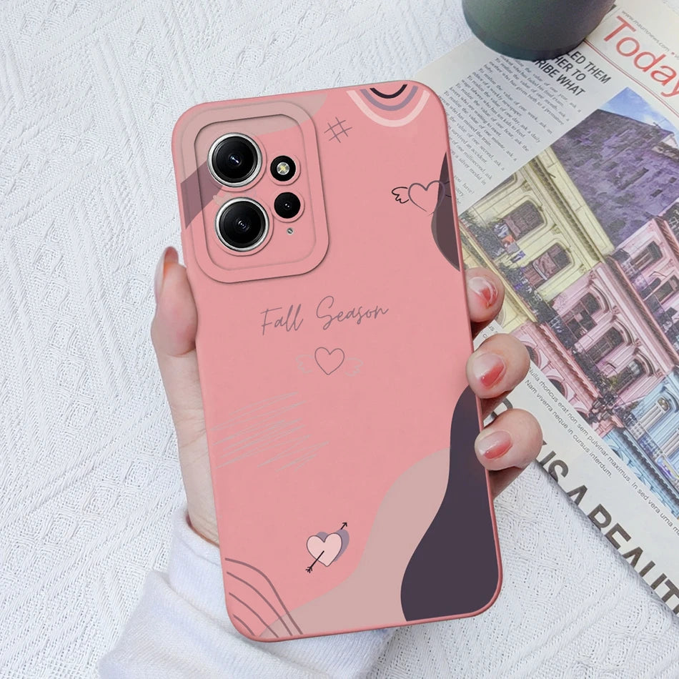 Deksel til Xiaomi Redmi Note 12 12S 4G 5G Patterned Full Protection Soft Liquid Silicone Cartoon deksel For Redmi Note 12 S