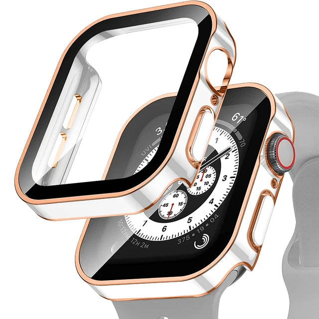 Deksel til Apple Watch Series 5-9, SE & Ultra - Deksel med skjermbeskytter i herdet glass