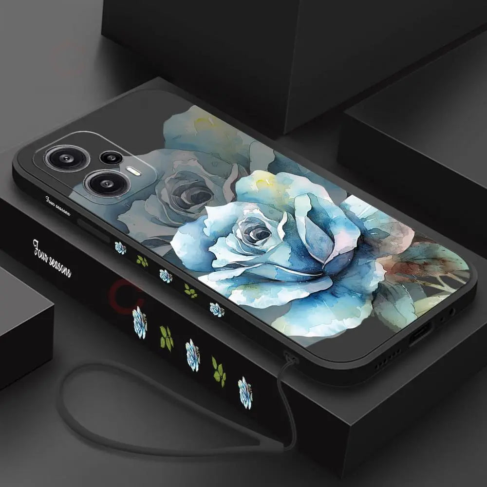 Deksel til Xiaomi Redmi Note 12 Pro Plus 5G 12 4G 12s 11 Pro + 10 8 9 Pro 10s 9s Silicone Phone deksel with Lanyard