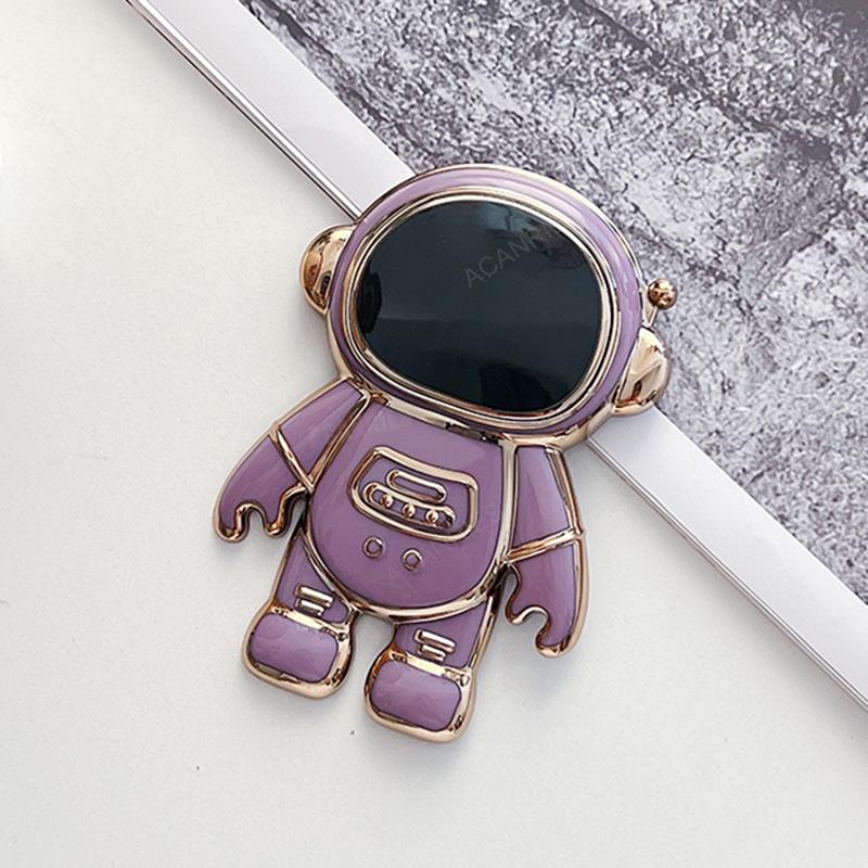 Deksel til Motog60 Astronaut Holder Luxury Plating Case For Motorola Moto G60 G50 G30 G20 G10 G22 G52 G9 Play E7 Plus Silicone Stand Cover
