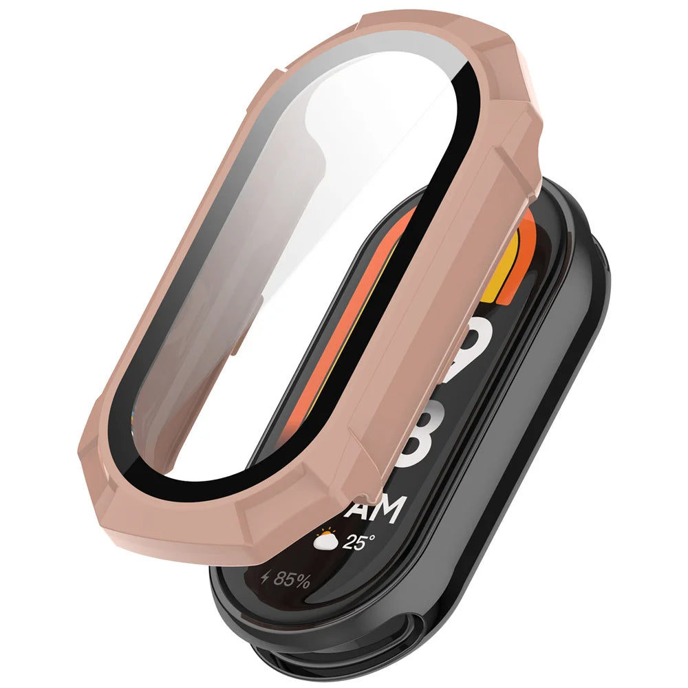 Deksel til Xiaomi Mi Band 8 PC-bumper med HD-skjermbeskytter