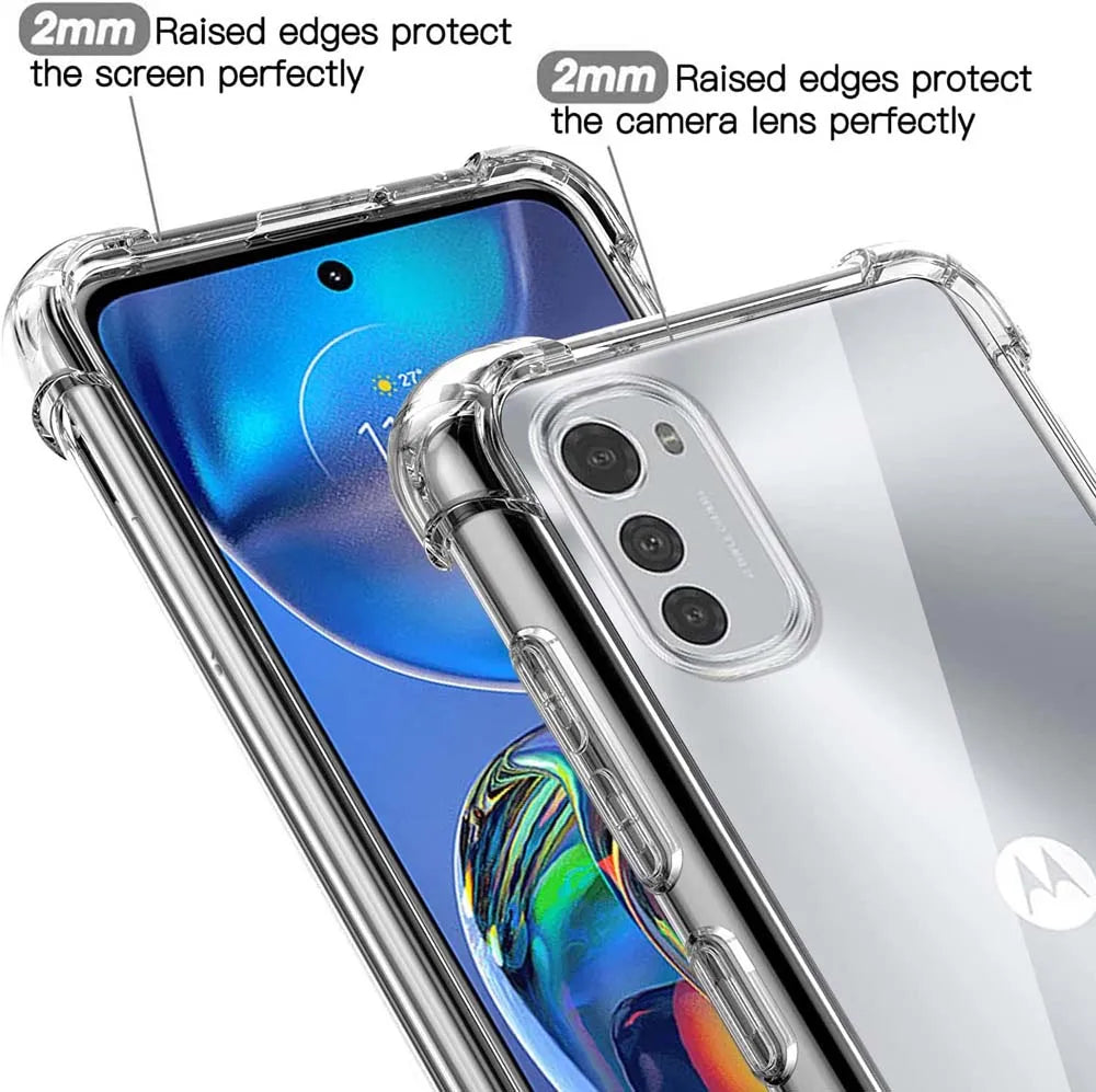 Deksel til Motorola Moto E32 E13 E32s E22 E22i E20 E30 E40 E7 Power E7 Plus Power Thick Coque