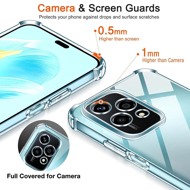 Deksel til Huawei Honor 200 90 70 50 Lite Pro Ultra Thin Back Cover For Honor200 Lite Clear Slim Shell