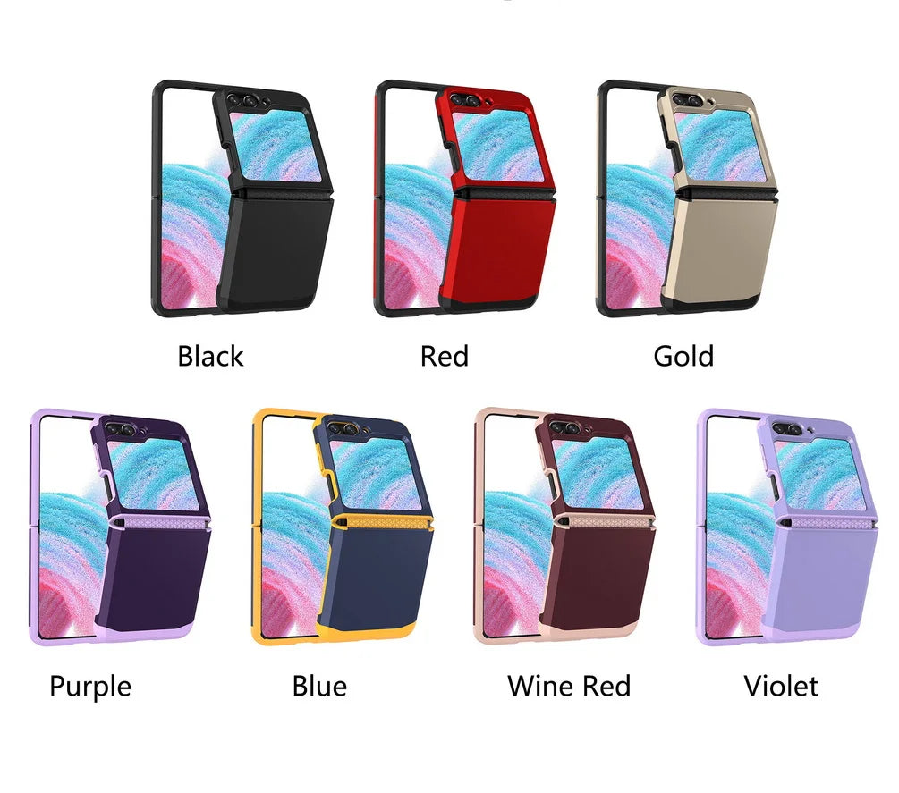 Deksel til Samsung Z Flip 5 Flip5 Galaxy Z Flip 4 3 Dual Layer Heavy Duty baksidedeksel