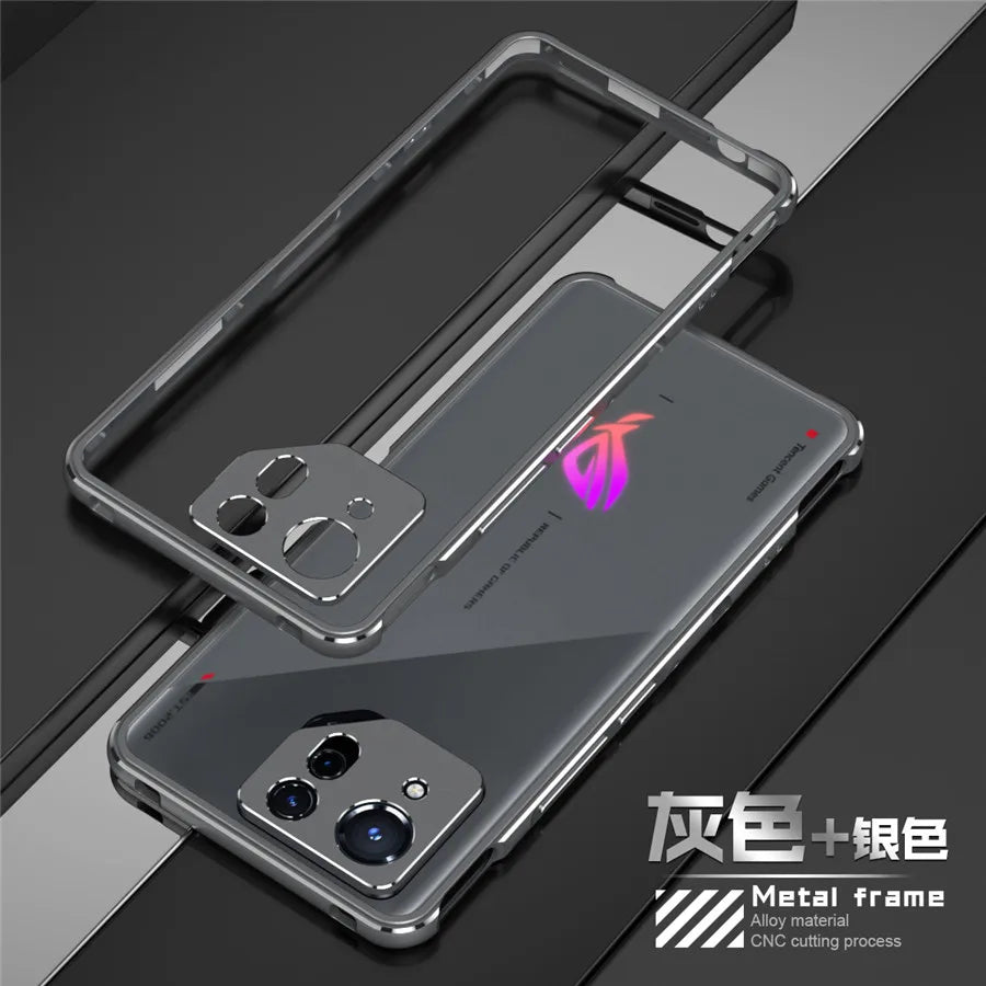 Deksel til ASUS ROG Phone 9 Pro ROG Phone 8 7 Pro Case Metal Bumper Frame Shockproof Metal Lens Protection Phone Cover