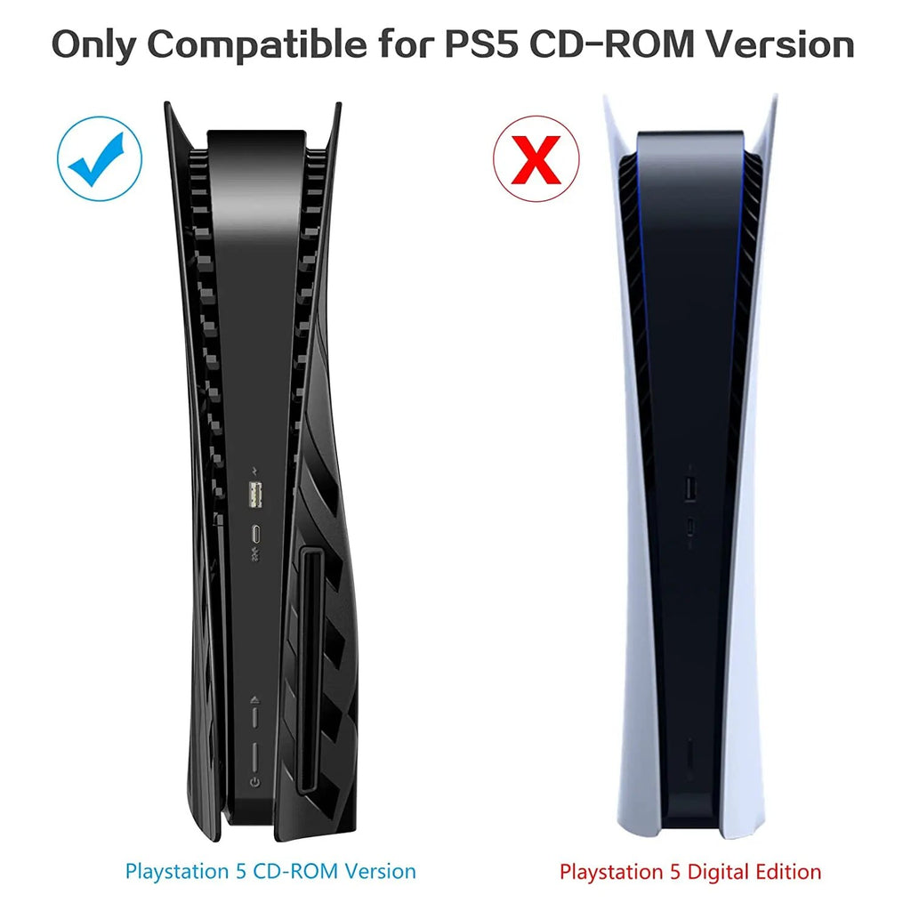 Deksel til PS5 Plates Hard Shockproof Cover Skins Shell Faceplate Panels for Playstation 5 Console Disc Edition Anti-Scratch Dustproof