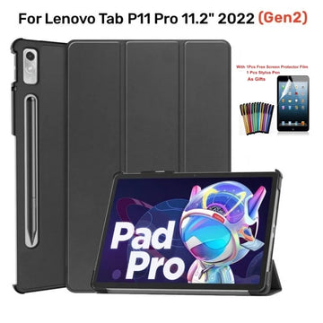 Deksel til Lenovo Xiaoxin Pad Pro 2022 Case 11.2 inch Tab P11 Pro Gen2 TB132FU TB138FC Magnetic PU Leather Stand Tablet Cover+Film+Pen