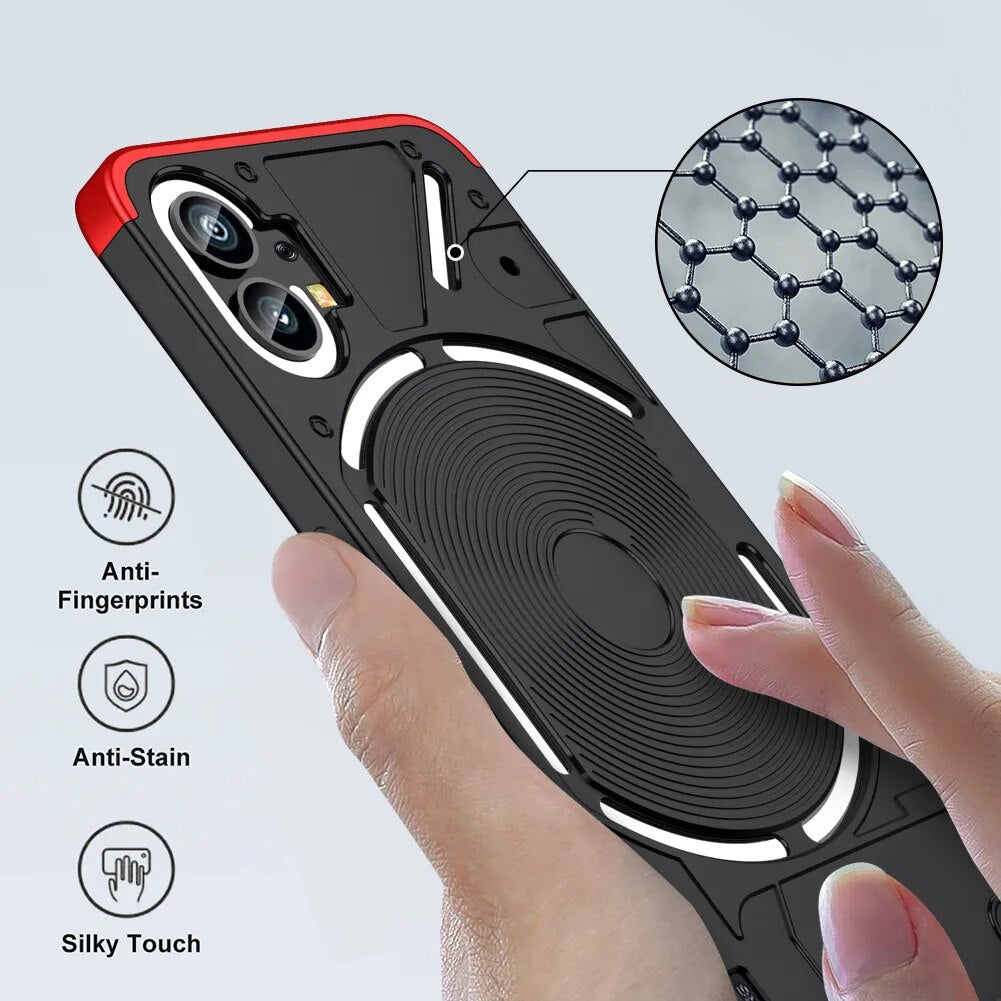 Deksel til Nothing Phone One 1 Case 3 IN 1 Shockproof Hard Matte Cover For Nothing Phone1 Capa Coque Fundas