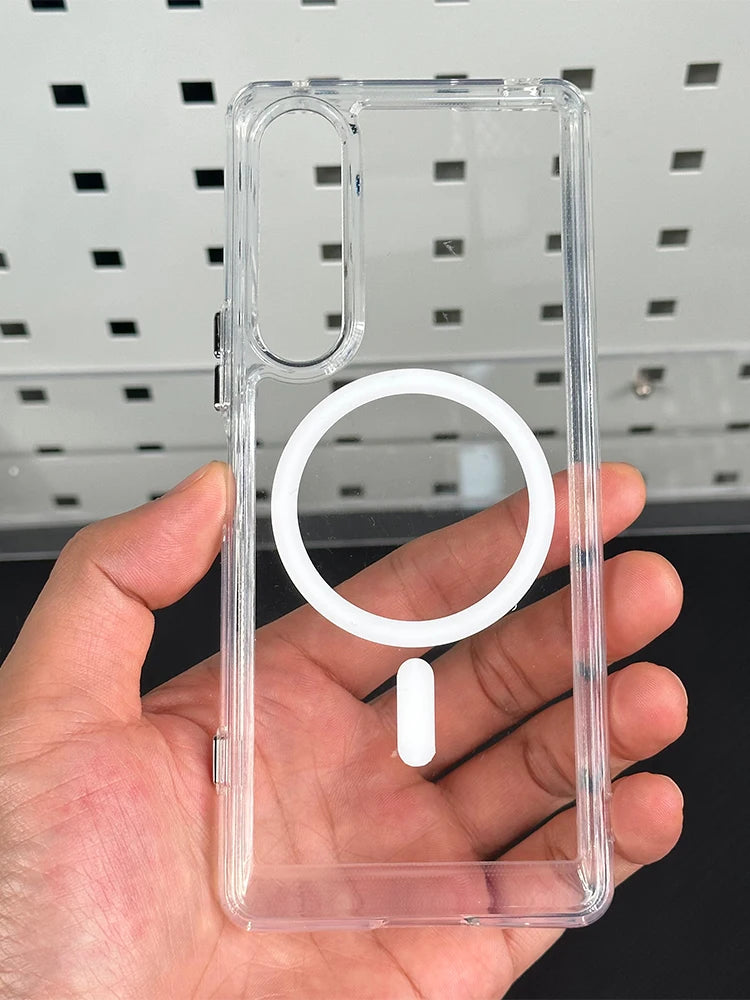 Deksel til Sony Xperia 1 V 1VI Shockproof Magsafe Wireless Charging Clear Phone Cover