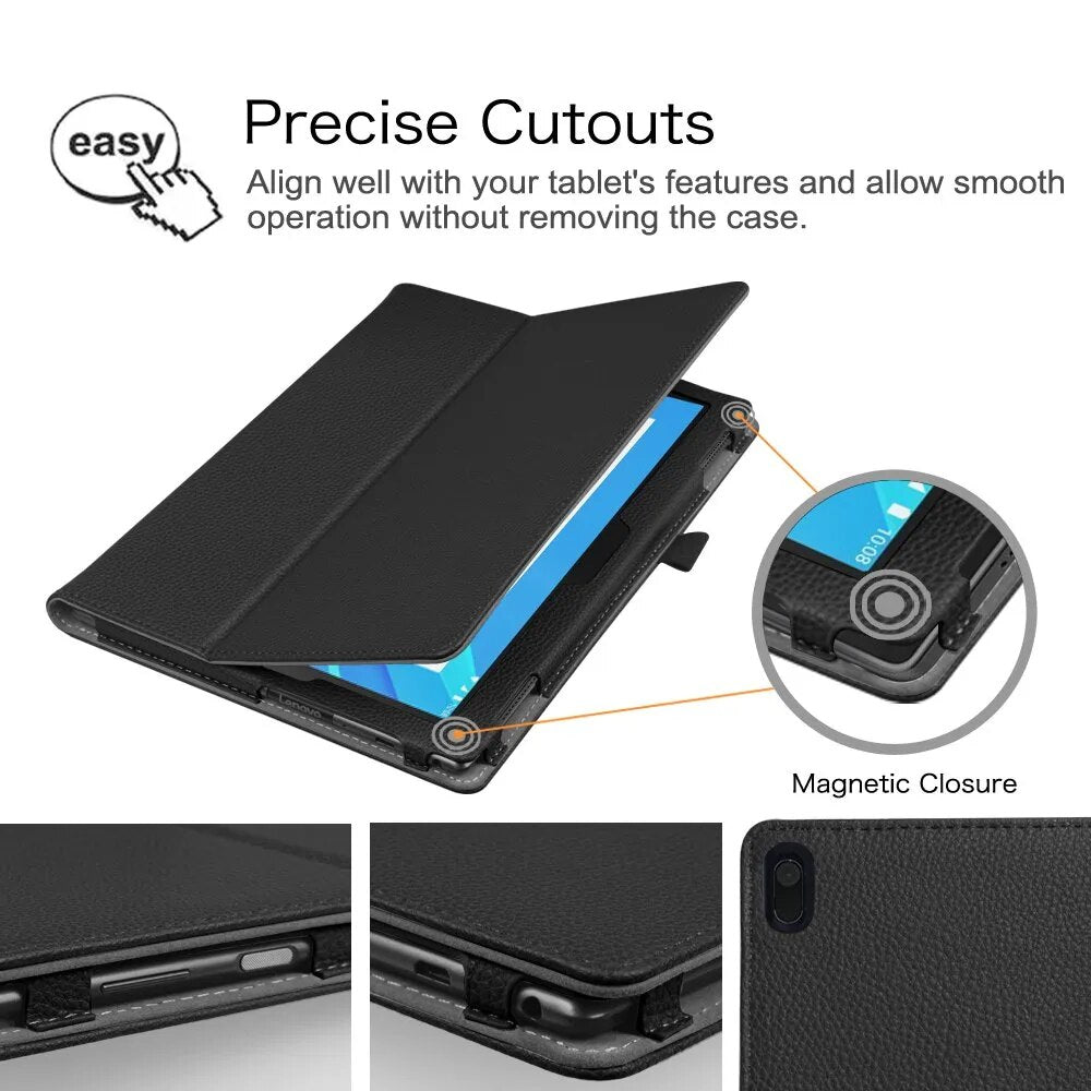 Deksel til Lenovo TAB 4 10 TB-X304F TB-X304N TB-X304L Slim Retro Folding Stand PU Leather Smart Cover for Lenovo TAB 4 Plus Funda
