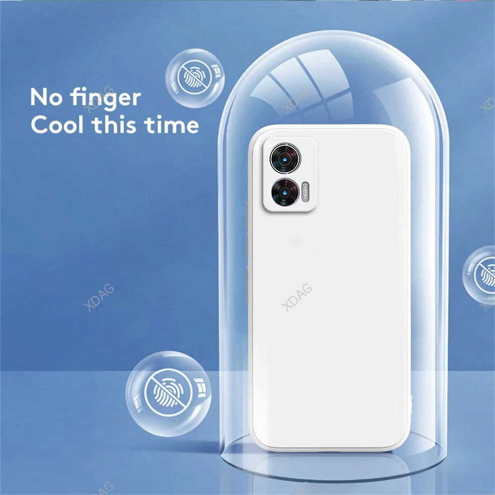 Deksel til Motorola Edge 30 Edge30 Neo 30Neo 5G 6.28" XT2245-1 Lens Protection Simple Square Liquid Silicone Soft Back Cover