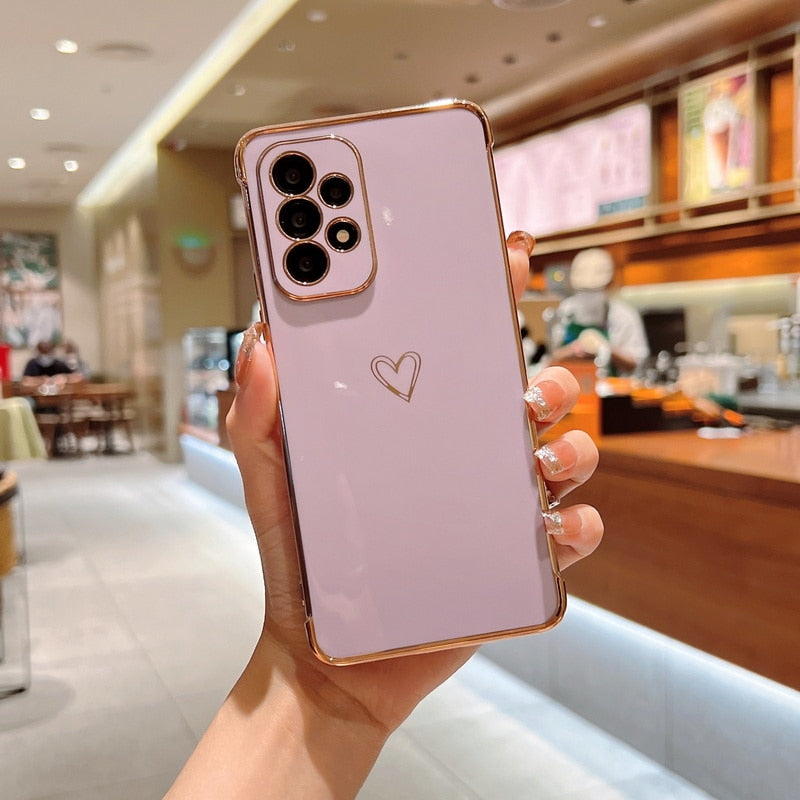 Deksel til Samsung Galaxy A53 A52 S22 Ultra S21 S23 Plus S20 FE A13 A52S A54 A12 Electroplate Silicone mykt deksel