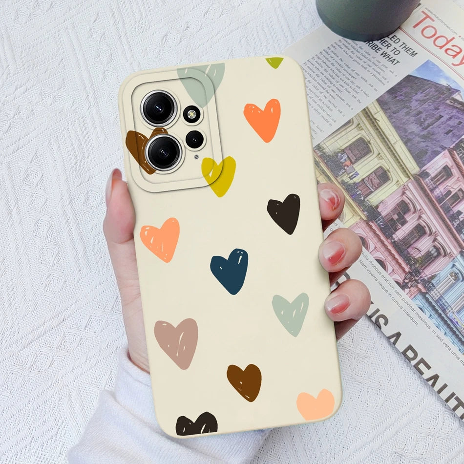 Deksel til Xiaomi Redmi Note 12 12S 4G 5G Patterned Full Protection Soft Liquid Silicone Cartoon deksel For Redmi Note 12 S