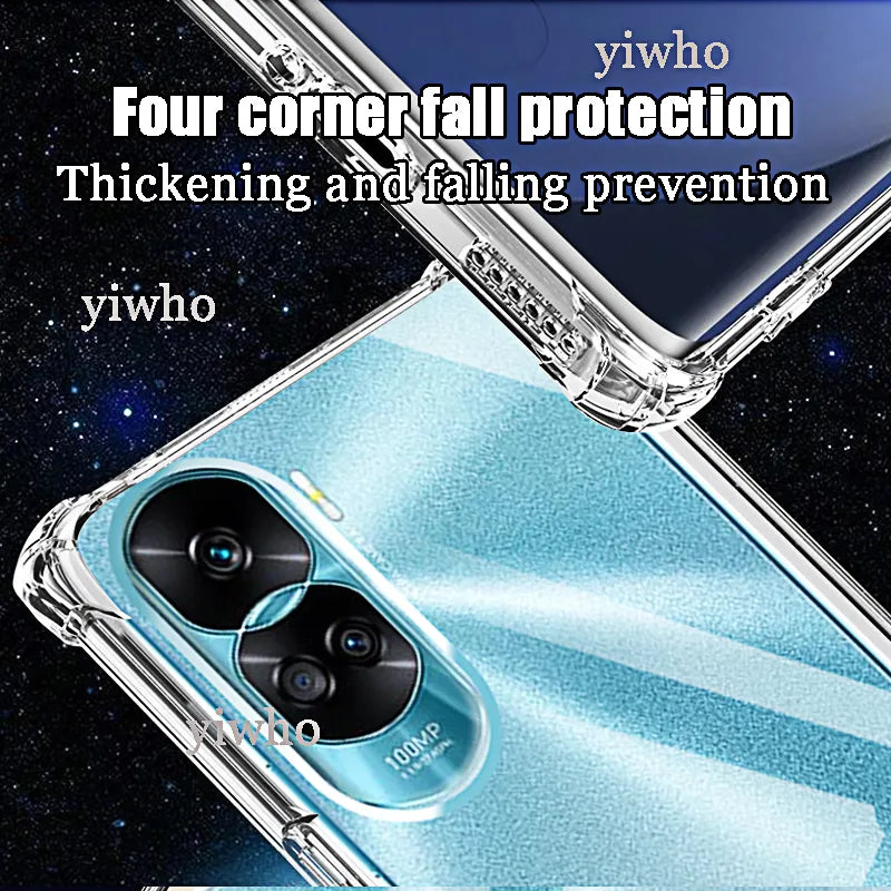 Deksel til Huawei Honor 90 Lite Pro Transparent Silicone Case Back Cover 70 Lite Pro X8a X9a X7a X6 X5 5G