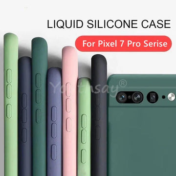 Deksel til Google Pixel 7 Pro Case Google Pixel 7 6 8 Pro 7A 6A Cover Fundas Coque Soft Original Liquid Silicone Phone Case Pixel 7 Pro