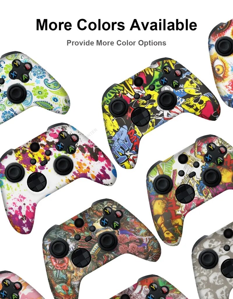 Deksel til Xbox Series X/S Controller Protective Skin Gamepad Rubber Skin Thumb Grips Cap Joystick Cover Shell