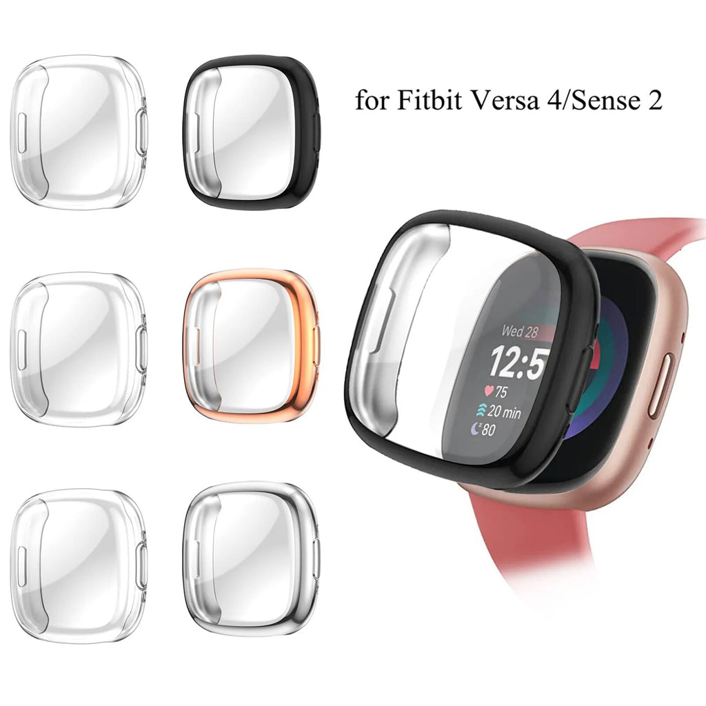 Deksel til Fitbit Versa 4 og Sense 2 heldekkende skjermbeskyttelse