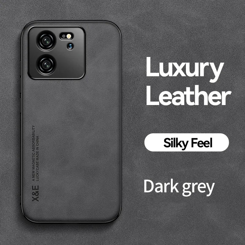 Deksel til Xiaomi 13T Pro Protective deksel Built-in Magnetic Car Holder Protection Phone Fundas