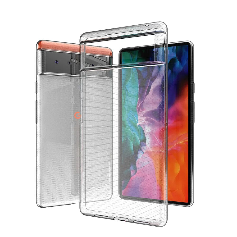 Deksel til Google Pixel 7 6 Pro Case Ultra Thin Clear Soft TPU Transparent Back Cover Pixel 7Pro 6A Phone Case For Google Pixel 7A 5G