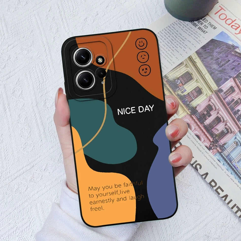 Deksel til Xiaomi Redmi Note 12 12S 4G 5G Patterned Full Protection Soft Liquid Silicone Cartoon deksel For Redmi Note 12 S