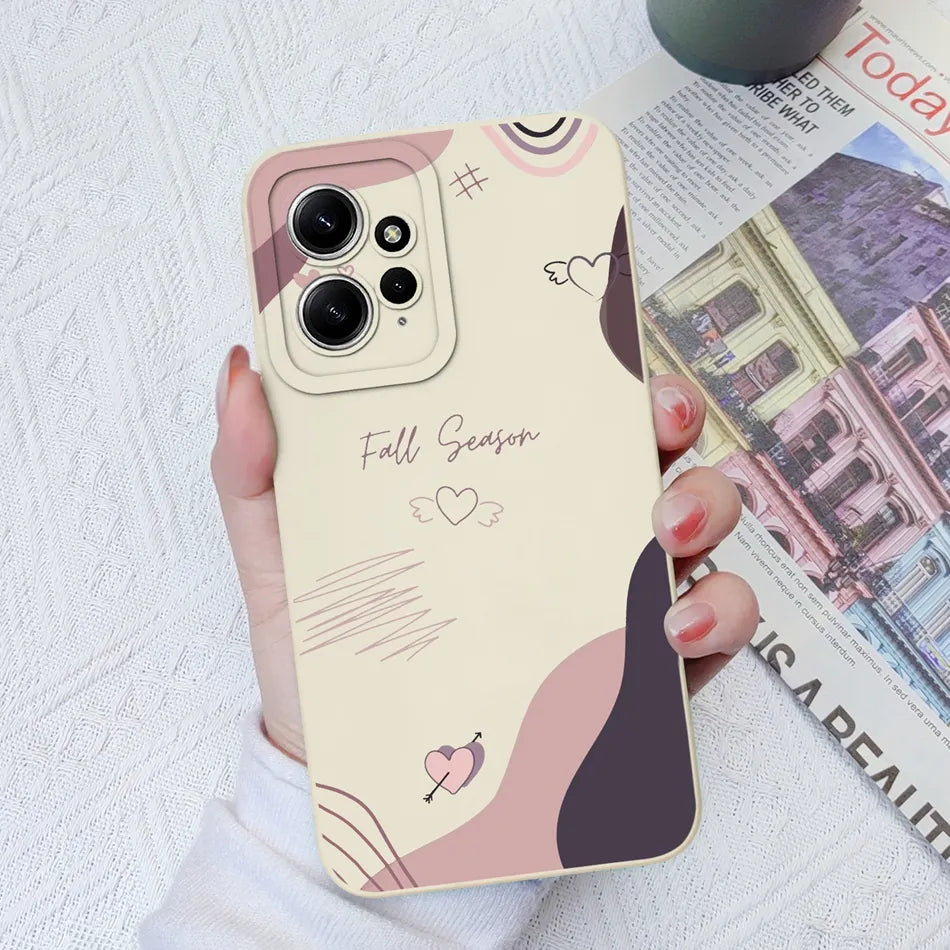 Deksel til Xiaomi Redmi Note 12 12S 4G 5G Patterned Full Protection Soft Liquid Silicone Cartoon deksel For Redmi Note 12 S