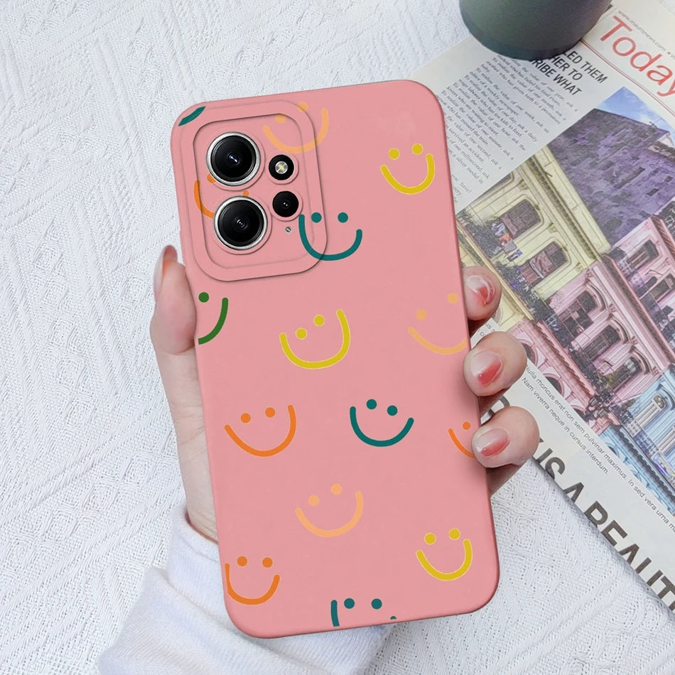 Deksel til Xiaomi Redmi Note 12 12S 4G 5G Patterned Full Protection Soft Liquid Silicone Cartoon deksel For Redmi Note 12 S