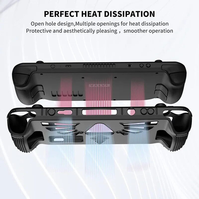 Deksel til Valve Steam Deck Cover Shell Tpu Shockproof Anti-drop Shock Proof Frame with 4 Rocker Caps