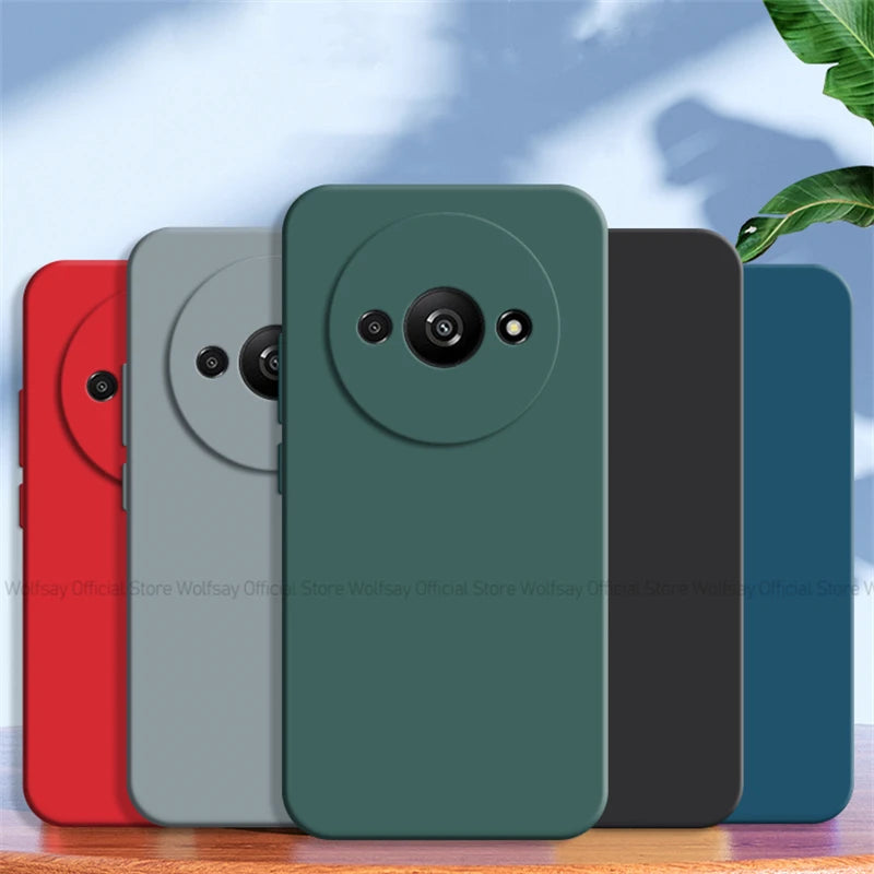 Deksel til Xiaomi Redmi A3 deksel For Xiaomi Redmi A3 deksel Original TPU Shockproof Liquid Silicone Protective baksidedeksel