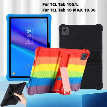 Deksel til TCL Tab 8 LE 9137W Tab 10S 10L Shockproof Standing Case 10.1 inch Tab 10 MAX 10.36 inch Tablet Case Silicon soft Kick Cover