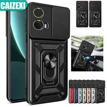 Deksel til Moto G85 G75 G55 G45 G35 G15 G05 5G Magnetic Holder Ring Protect Cover