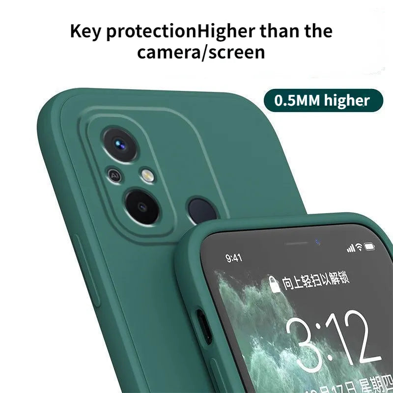 Deksel til Xiaomi redmi12C Anti-fall for 22120RN86C silicone solid color