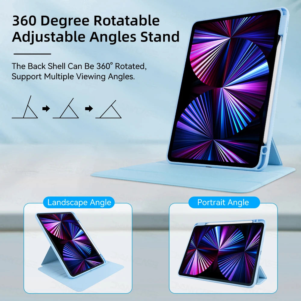Deksel til iPad Air 5/4 10.9 deksel Pro 11 12.9 Mini 6 8.3in 2019 10.2 7/8/9th 2022 10th Generation Stand deksel