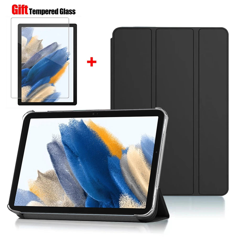 Deksel til Samsung Galaxy Tab A8 10.5'' 2021 for SM-X200 X205 trebrettbart etui med stativ