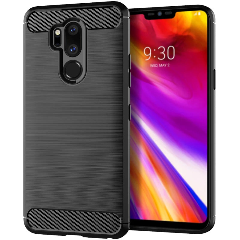 Deksel til LG G7 Thinq G7 One Carbon Fiber Cases for lg g7+ thinq LG X5 Q9 One Brushed Texture Phone Cover