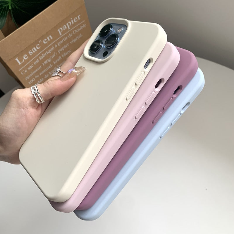 Deksel til iPhone 11 12 Pro Max X XR 7 8 14 Plus deksel med kamerabeskyttelse