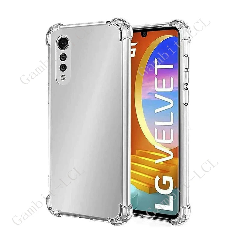 Deksel til LG Velvet 5G 2020 6.8" LM-G900N LM-G900 LM-G900EM Soft TPU Original Shockproof Back Cover ON LG Velvet