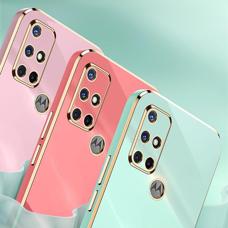 Deksel til Motorola Moto G60 G50 G30 G20 G10 G22 G52 E20 Edge 20 G8 G9 E7 Power Play Plus Plating Silicone Cover
