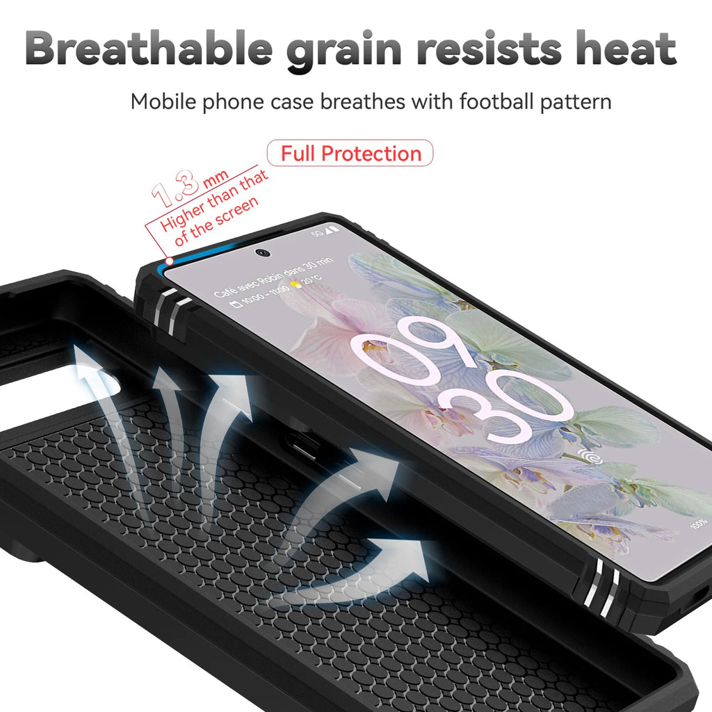 Deksel til Google Pixel 6A 6 7 Pro Metal Ring Holder Camera Lens Protection Back Cover