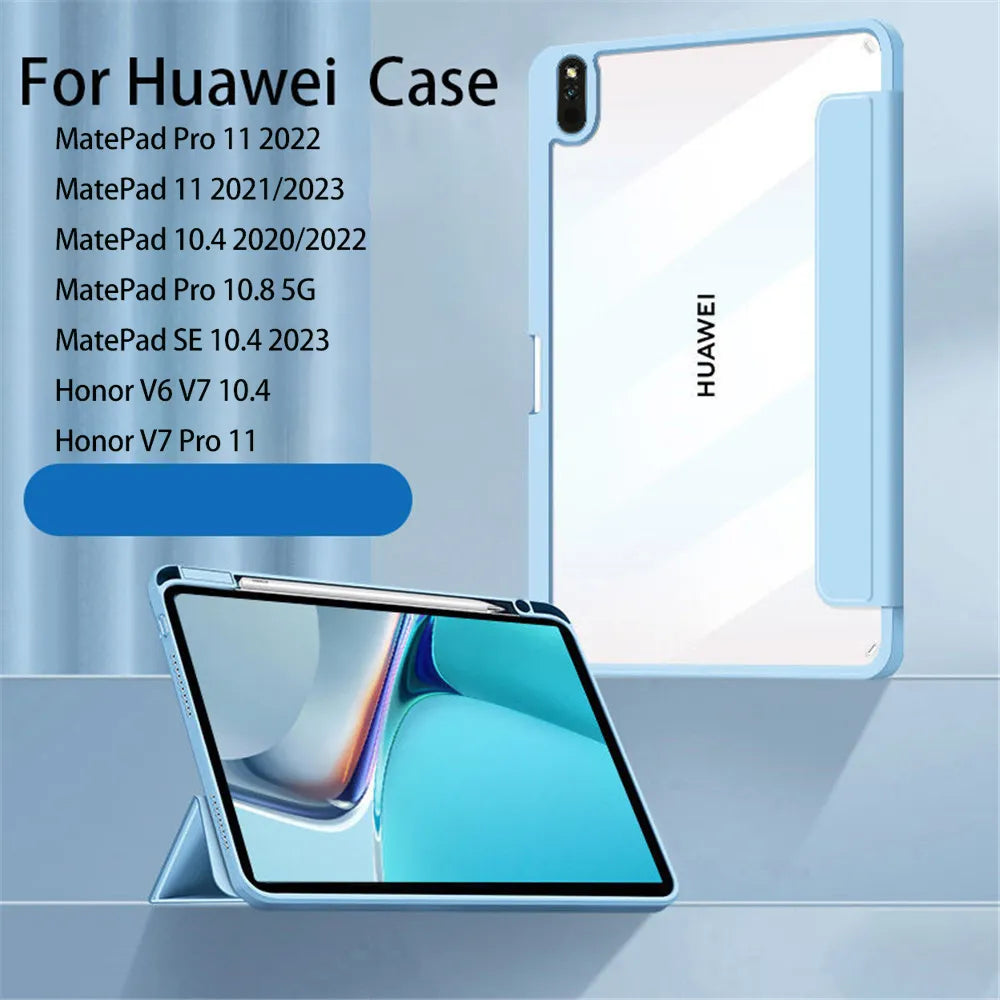 Deksel til Huawei Matepad Pro 11 Protective Sleeve Pro 10.8 Case with Pen Slot Anti-bending for MatePad 11 2022 10.4 Cover for Honor V7