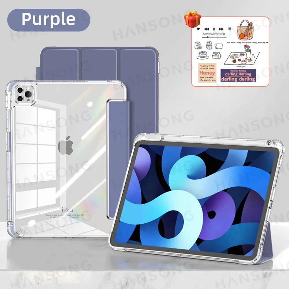 Deksel til iPad deksel For iPad 10th Gen Pro 12.9 4th 5th 6th Pro 11 2nd 3rd 4th Air 4 5 10.9 iPad 10.2 7th 8th 9th 10.5 9.7 mini 6 deksel