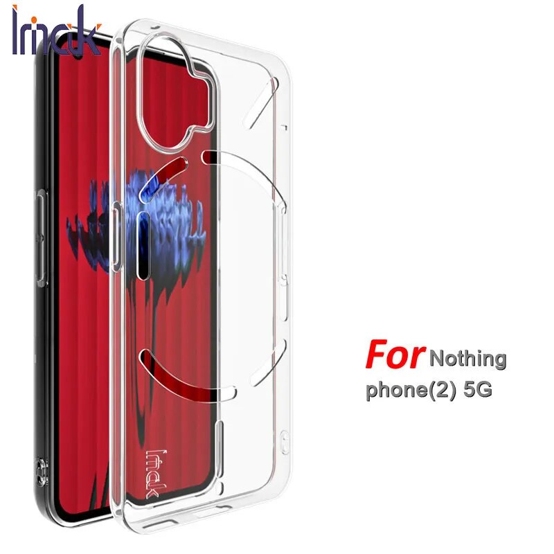 Deksel til Nothing Phone 1 One 2 Case IMAK UX-5 Transparent Silicone Clear Soft TPU Ultra Thin Slim Cover for Nothing Phone I (1) Cases