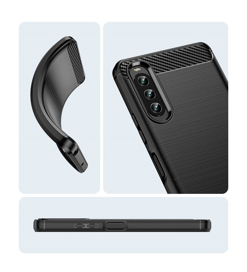 Deksel til Sony Xperia 10 IV Case Xperia 10 IV Cover 6.0 inch Shockproof Soft Silicone Bumper Case For Sony Xperia 10 IV III II 10 Plus