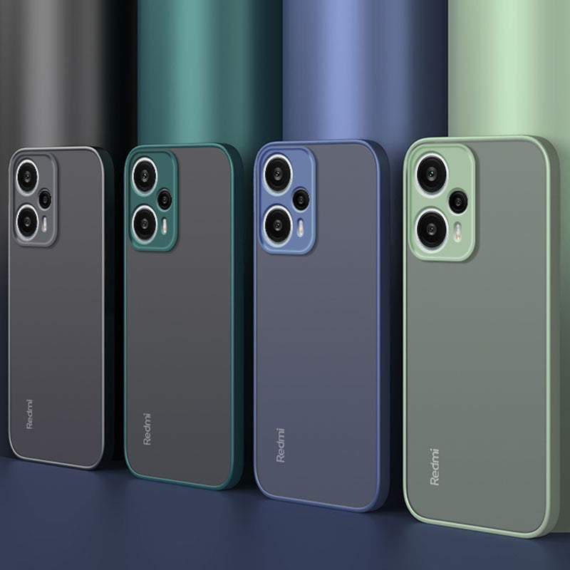 Deksel til Xiaomi Redmi Note 12 Turbo 11 11S 10 10S 9 9S Pro 10A 10C 9A 9C Matte Silicone Soft