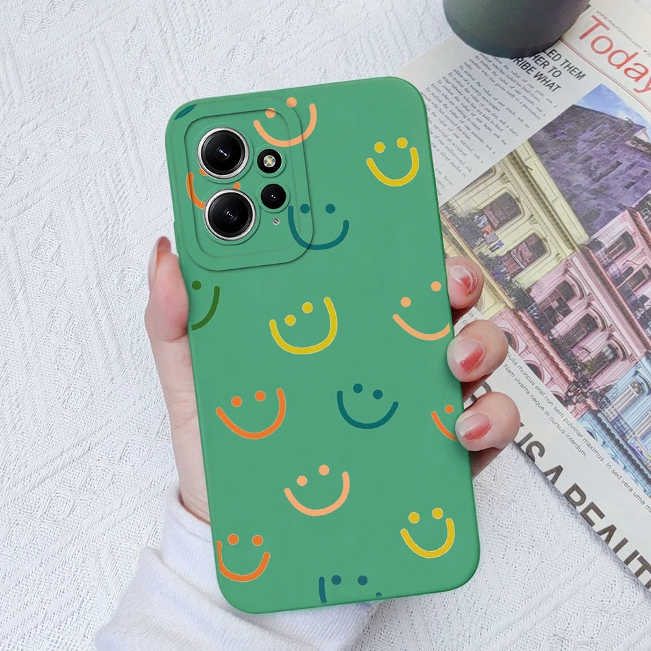 Deksel til Xiaomi Redmi Note 12 12S 4G 5G Patterned Full Protection Soft Liquid Silicone Cartoon deksel For Redmi Note 12 S