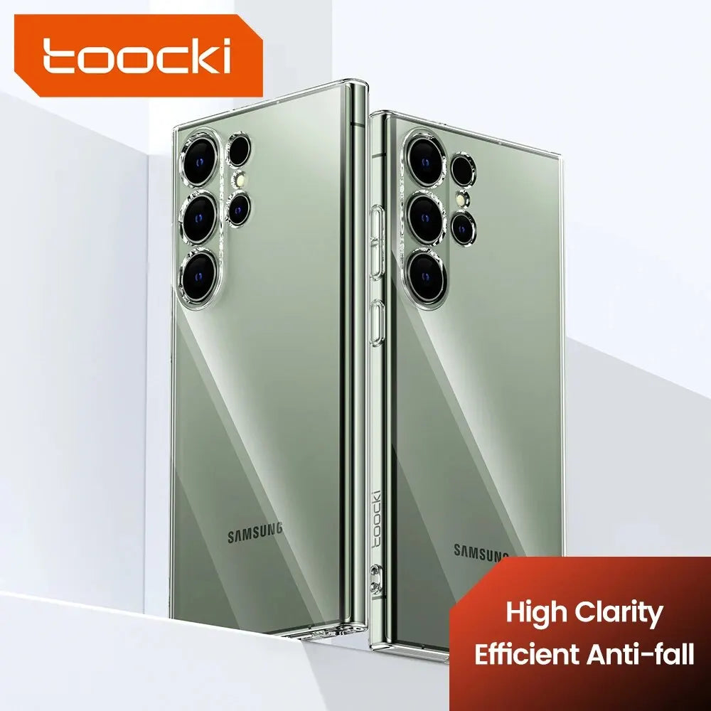 Deksel til Samsung S24 S23 S22 S21 Plus Ultra Clear deksel for S23 S21 PE Transparent Soft TPU Protective deksel