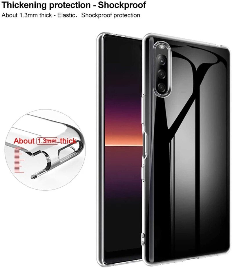 Deksel til Sony Xperia 1 5 10 1II 10II 5II 10III 5III 1III Transparent Back Cover
