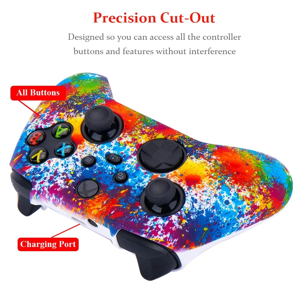 Deksel til Xbox Series X S Controller Protective Skin Gamepad Rubber Skin Thumb Grips Cap Joystick Cover Shell
