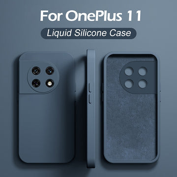 Deksel til OnePlus 11 Case Original Square Liquid Silicone Camera Lens Protector Phone Case For OnePlus One Plus 10 9 Pro 11 Soft Cover