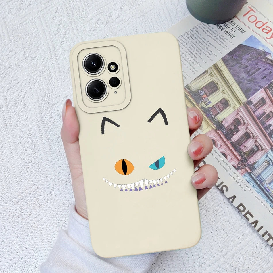 Deksel til Xiaomi Redmi Note 12 12S 4G 5G Patterned Full Protection Soft Liquid Silicone Cartoon deksel For Redmi Note 12 S