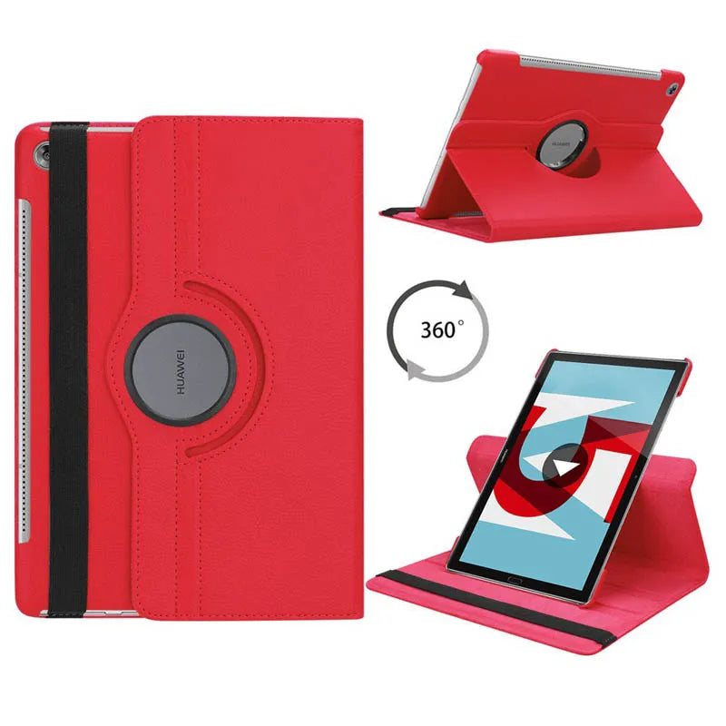 Deksel til Huawei MediaPad M5 M6 PRO 10.8 Case 360 Rotating Bracket Leather Cover Matepad SE 10.4 2023 T10 9.7 T10S 10.1 Funda Capa